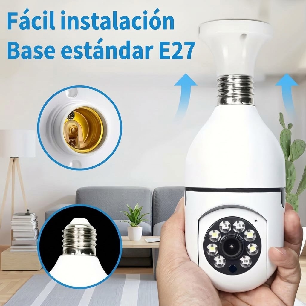 Cámara tipo bombilla inteligente 3